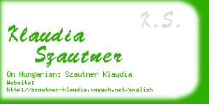 klaudia szautner business card